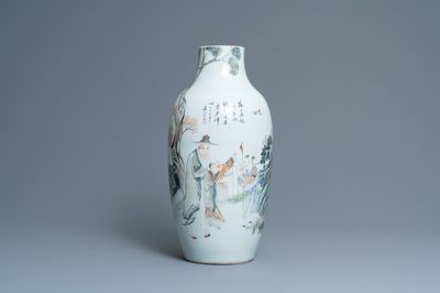 Un vase en porcelaine de Chine qianjiang cai, 19ème