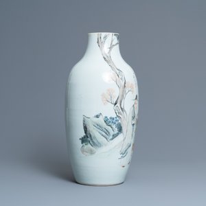 Un vase en porcelaine de Chine qianjiang cai, 19ème — photo 2