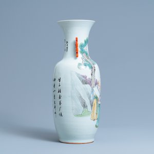 Un vase en porcelaine de Chine qianjiang cai à décor de lettrés, 19ème — photo 2