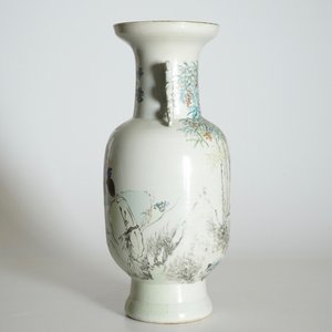 Un vase en porcelaine de Chine qianjiang cai aux joueurs de go, 19/20ème — photo 8