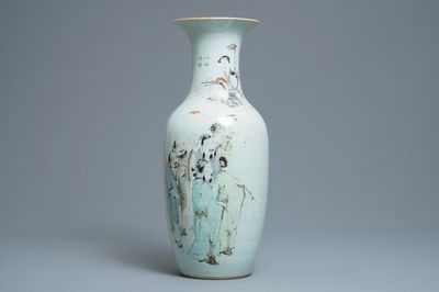 Un vase en porcelaine de Chine qianjiang cai, signé pour Ma Qing Yun, 19/20ème