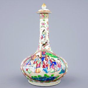 Un vase et son couvercle en porcelaine de Chine famille rose de Canton, 19ème — photo 3