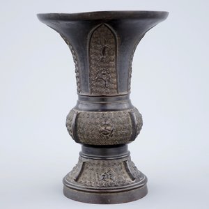 Un vase gu en bronze, Chine, fin de la Dynastie Ming — photo 3