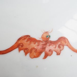 Un vase tianqiuping aux "Neufs pêches" en porcelaine de Chine famille rose, marque de Guanggxu, 19/20ème — photo 15
