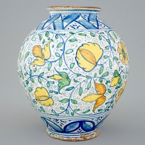 Un "vaso a palla" en majolique de Caltagirone, 18ème — photo 3