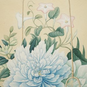 Une aquarelle d'un panier fleuri, Chine, Canton, 2ème moitié du 19ème — photo 3