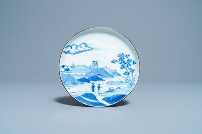 Une assiette en porcelaine de Chine 'Bleu de Hue' pour le Vietnam, 19ème