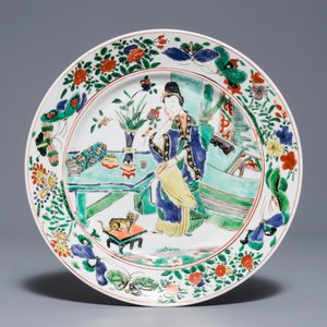 Une assiette en porcelaine de Chine famille verte, Kangxi — photo 1