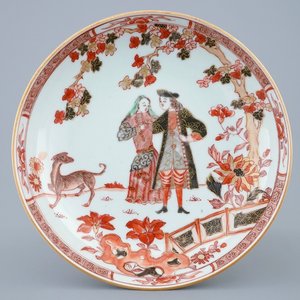 Une assiette en porcelaine de Chine verte-Imari à décor "Gouverneur Duff", Yongzheng, ca. 1730 — photo 1