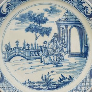 Une belle paire d'assiettes en Delft bleu et blanc, 18ème siècle — photo 2