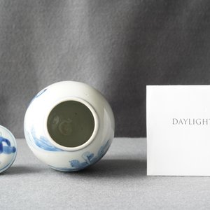 Une boîte à thé couverte en porcelaine de Chine en bleu et blanc, Kangxi — photo 9