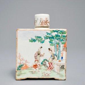 Une boîte à thé couverte en porcelaine de Chine famille rose, Qianlong — photo 2