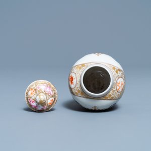 Une boîte à thé en porcelaine de Chine famille rose aux armes de Van den Cruyce pour le marché belge, Qianlong — photo 5