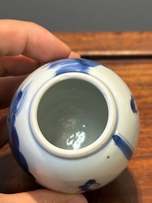 Une boîte à thé et deux théières en porcelaine de Chine en bleu et blanc, Kangxi/Qianlong — photo 8