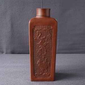 Une boîte à thé et son couvercle en grès de Yixing, Chine, Kangxi — photo 17
