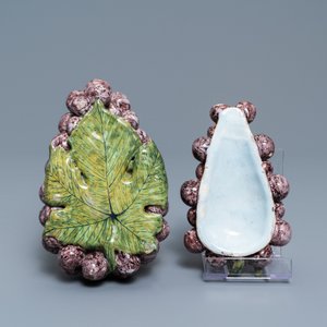 Une boîte couverte en forme d'une grappe de raisins en faïence de Delft polychrome, 18ème — photo 7
