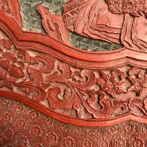Une boîte couverte en laque de Chine à décor de figures dans un paysage, 19ème — photo 18