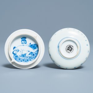 Une boîte couverte en porcelaine de Chine à sujet érotique, Kangxi — photo 8