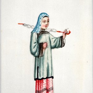 Une boîte de petits tableaux sur papier de rize, Chine, Canton, 19ème — photo 11
