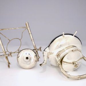 Une bouilloire sur présentoir en argent chinois, marque de Wang Hing, vers 1900 — photo 2