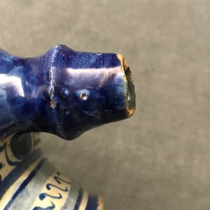 Une chevrette en majolique d'Anvers en bleu et blanc, 2ème moitié du 16ème — photo 14