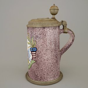 Une chope à bière en faïence allemande au décor d'un mouton, 18ème — photo 4