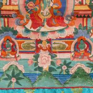 Une collection de cinq thangkas, Tibet, 19/20ème — photo 28