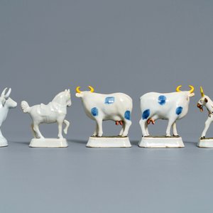 Une collection de modèles d'animaux en faïence de Delft, 18ème — photo 3