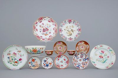 Une collection de porcelaines de Chine famille rose, Imari et Capucin, époque Qianlong, 18ème