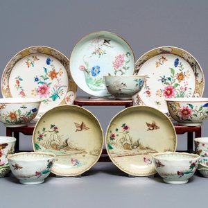 Une collection de tasses et soucoupes en porcelaine de Chine, Yongzheng/Qianlong — photo 1