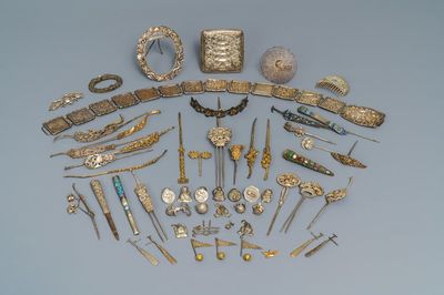 Une collection variée en argent, Chine, 19/20ème