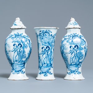 Une collection variée en faïence de Delft en bleu, blanc et polychrome, 18ème — photo 8