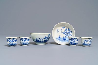 Une collection variée en porcelaine de Chine 'Bleu de Hue' pour le Vietnam, 19ème