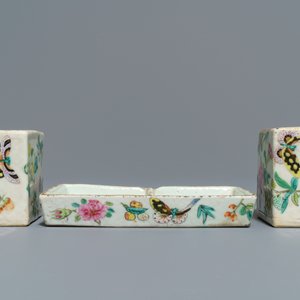 Une collection variée en porcelaine de Chine famille rose, 19/20ème — photo 7