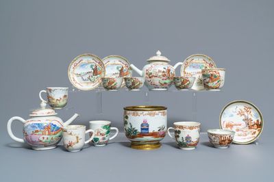 Une collection variée en porcelaine de Chine famille rose d'exportation, Qianlong