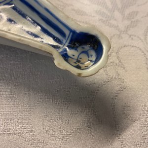 Une coupe en forme d'éventail en porcelaine de Chine en bleu et blanc de type ko-sometsuke pour le marché japonais, Tianqi/Chongzhen — photo 6