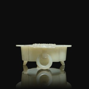 Une coupe en jade blanche sur socle en bois, Chine, Kangxi — photo 6