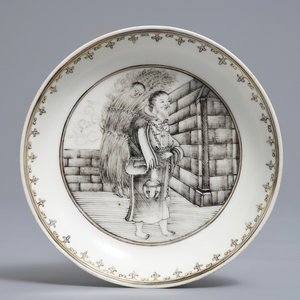 Une coupe en porcelaine de Chine grisaille à décor jésuite, Qianlong — photo 1