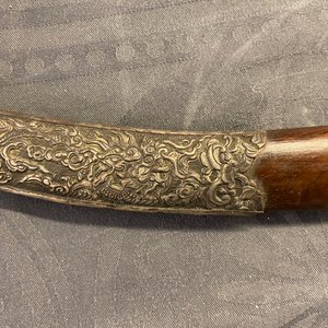 Une épée en argent, bois tie li mu et os, Chine, 19ème — photo 23