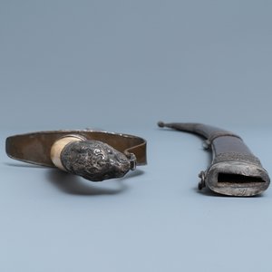 Une épée en argent, bois tie li mu et os, Chine, 19ème — photo 5