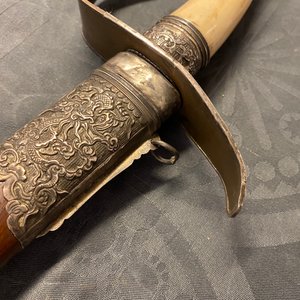 Une épée en argent, bois tie li mu et os, Chine ou Vietnam, 19ème — photo 33