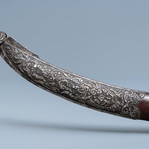 Une épée en argent, bois tie li mu et os, Chine ou Vietnam, 19ème — photo 8