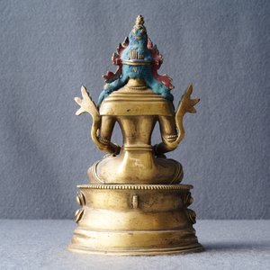 Une figure d'Amitayus en bronze doré, Chine, 17/18ème — photo 17