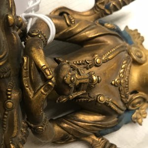 Une figure d'Amitayus en bronze doré, Chine, 17/18ème — photo 7