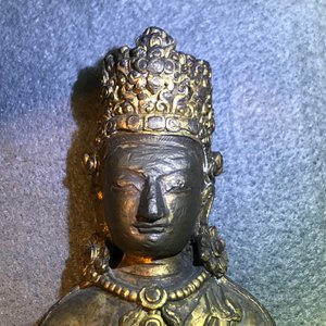 Une figure d'Amitayus en bronze doré, Sino-Tibet, Qianlong — photo 6