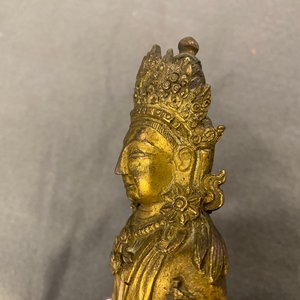 Une figure de Bouddha Amitayus en bronze doré, Chine, Qianlong — photo 21