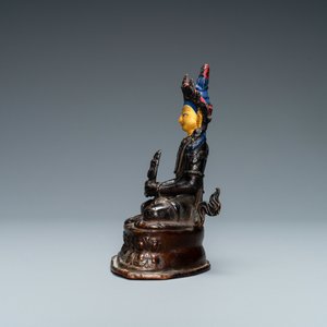 Une figure de Bouddha Amitayus en bronze, Sino-Tibet, 19ème — photo 2