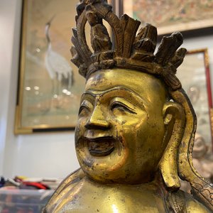 Une figure de Bouddha assis en bronze doré, Chine, Ming — photo 19