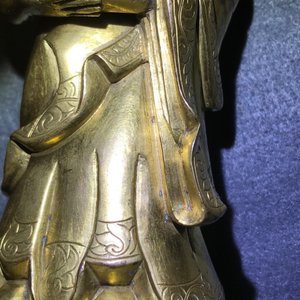 Une figure de Bouddha debout en bronze doré, Chine, Qianlong — photo 18