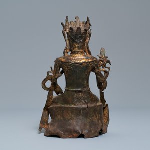 Une figure de Bouddha en bronze, Chine, 18ème — photo 4